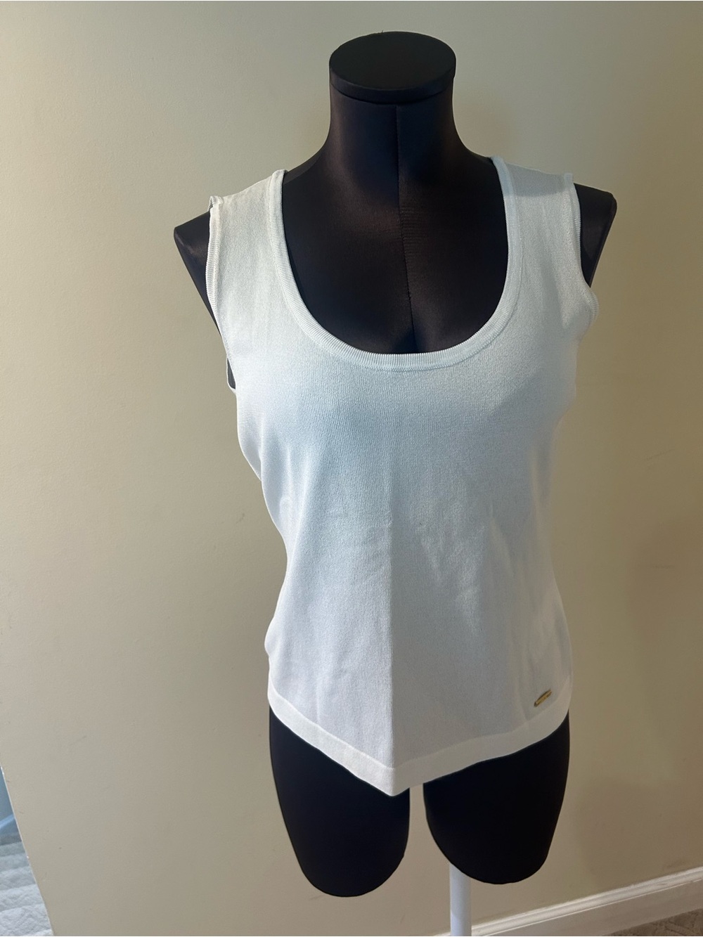 Escada White Scoop Neck Tank Top size 36